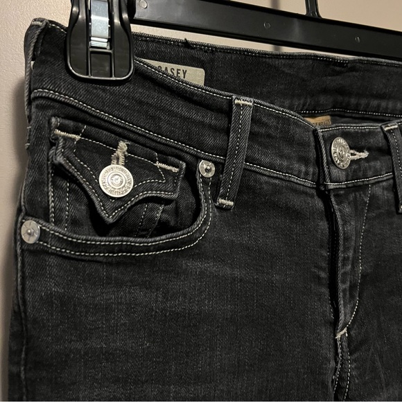 True Religion Casey with Flap in Tarmac Black colour size 24 skinny jeans dark - Picture 5 of 14